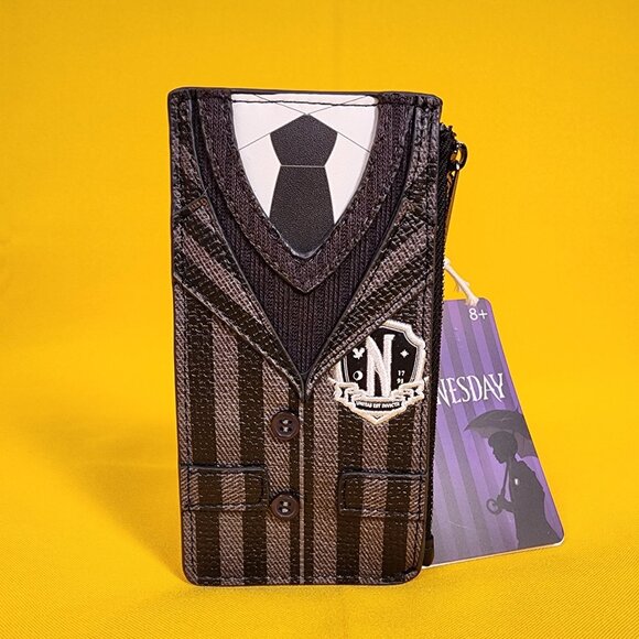Loungefly Wednesday Addams Nevermore Outfit Uniform Cosplay Cardholder Wallet - Picture 9 of 9